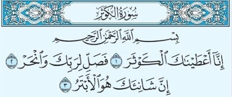 самая короткая сура в Коране