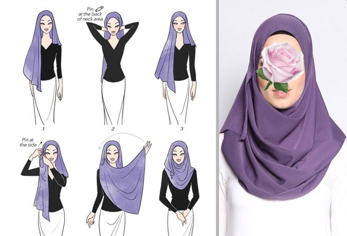 Как одевать платок по мусульмански