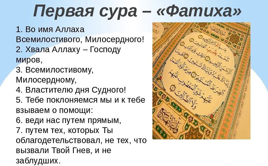 перевод суры фатиха на русский язык